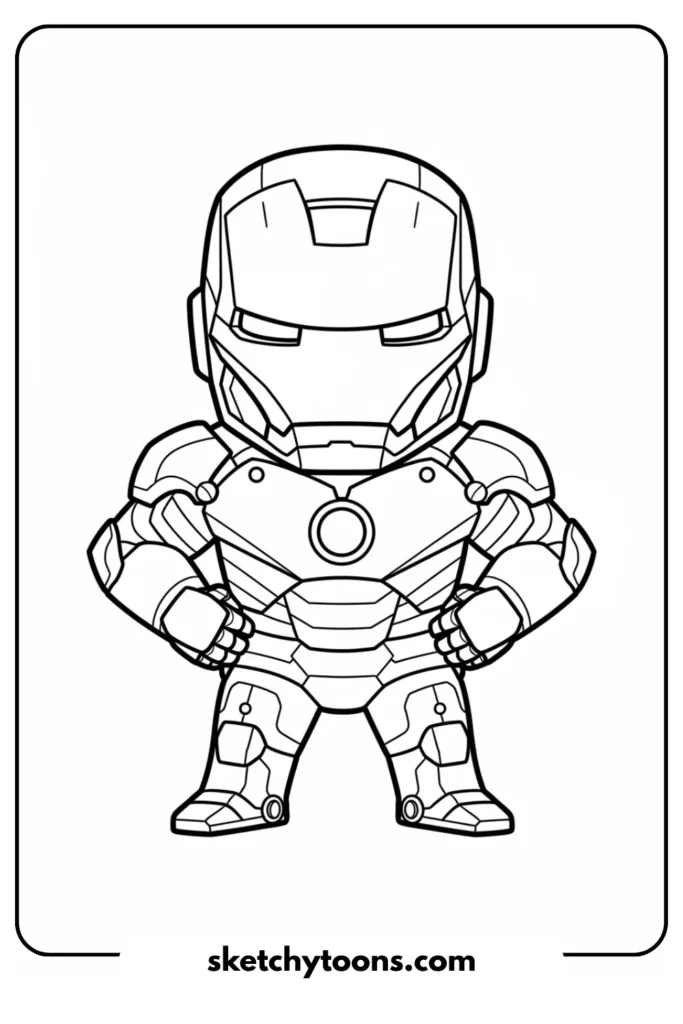 Iron Man Hands on Hips Cute Style