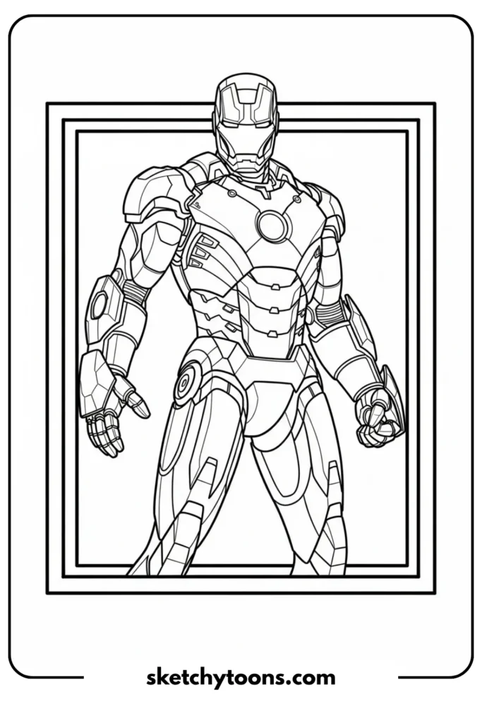 Iron Man Inside a Square Frame