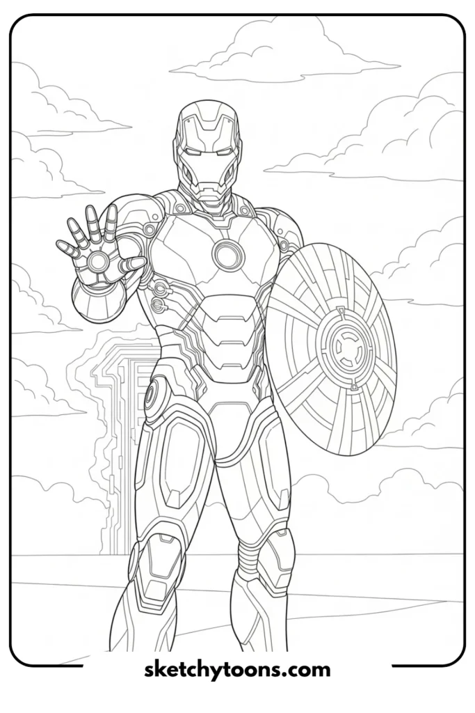 Iron Man Shield Outline