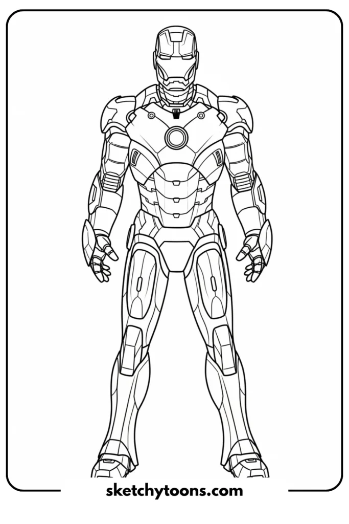 A calm standing pose with minimal armor detail. Great for beginners.