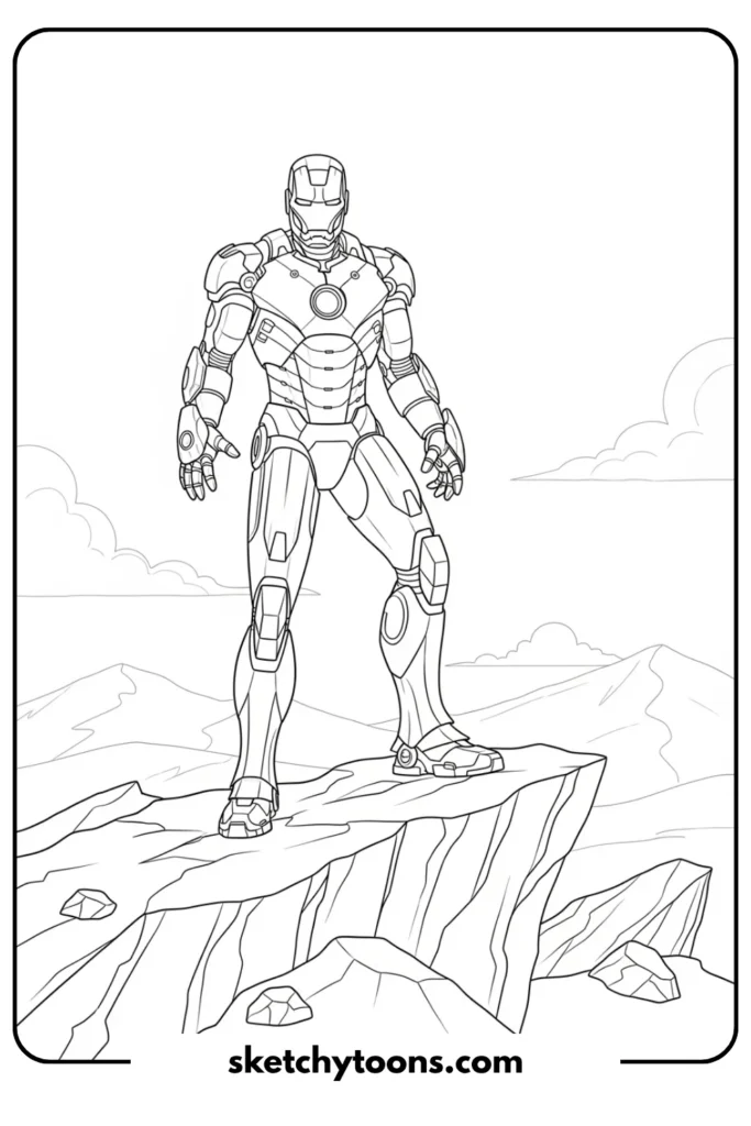Iron Man Standing on a Rock