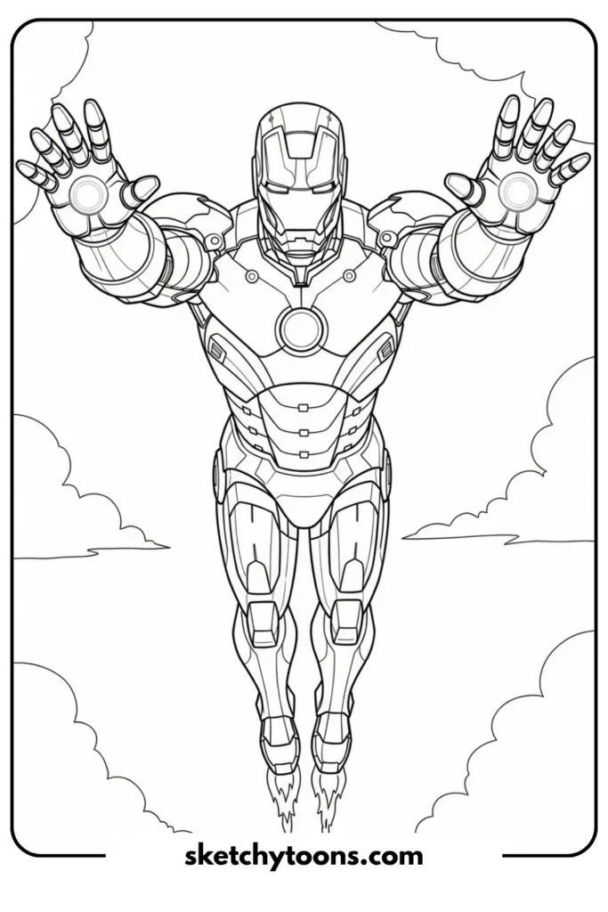 Iron Man With Small Jet Flames