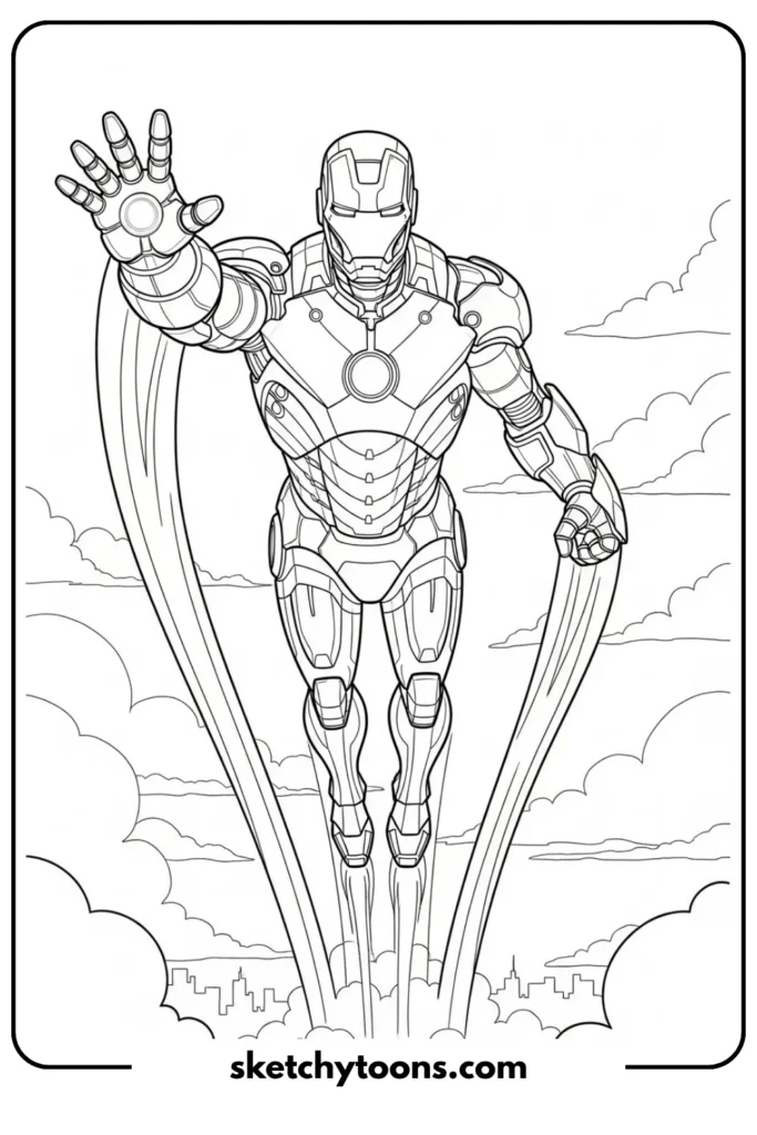 Iron Man with Jet Trails