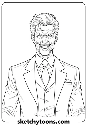Joker Coloring Pages 6 Joker Standing in Gotham