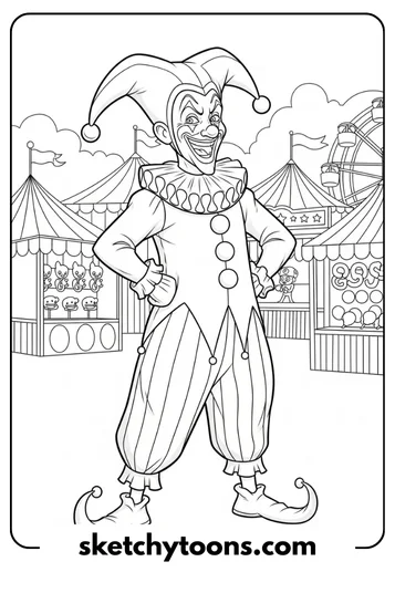 Joker Coloring Pages 15 Joker at the Carnival art page