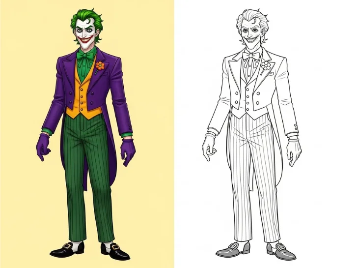 Joker Coloring Pages 1 Joker coloring page