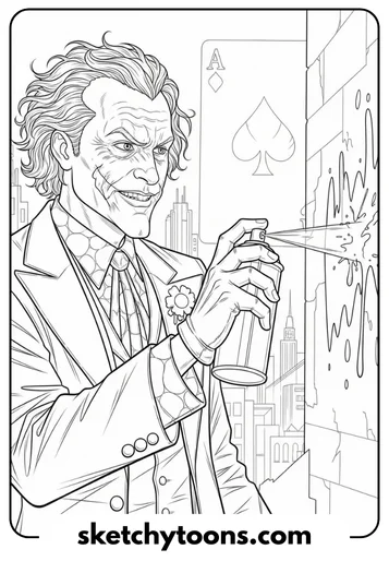 Joker Coloring Pages 19 Joker with Spray Paint