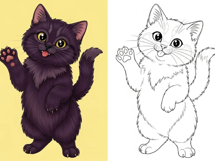 Kitten Coloring Pages 1 Kitten coloring page