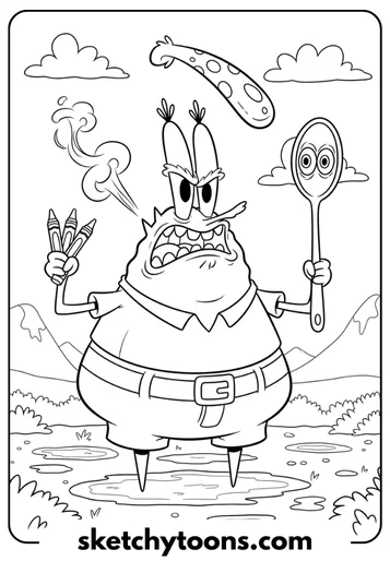 SpongeBob coloring pages 7 Krusty Krab Shift coloring page