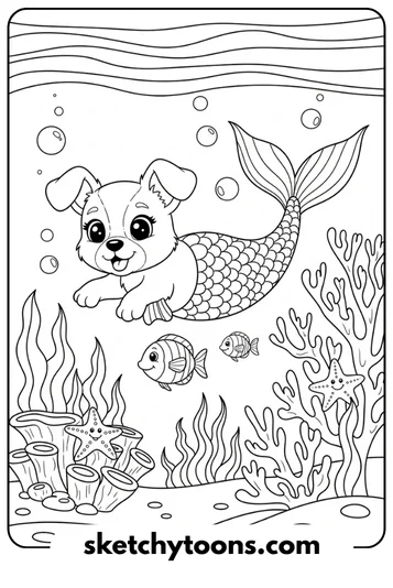 Mermaid Puppy Fantasy