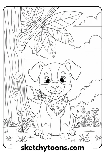 Playful Puppy in the Garden