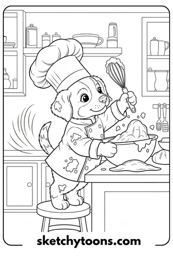 Puppy Chef in the Kitchen