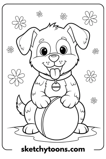 Puppy Playing With a Ball