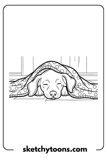 Puppy Under a Blanket