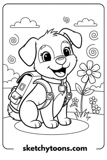 Puppy With a Backpack