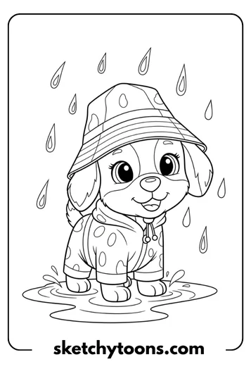 Puppy in a Raincoat