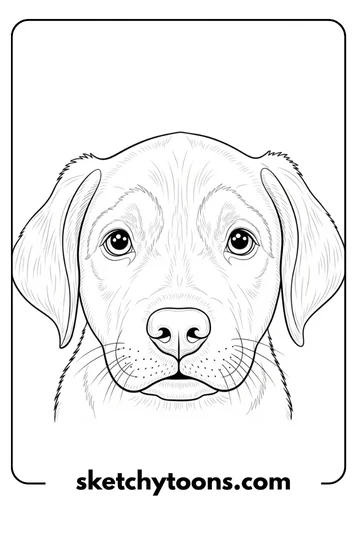 Realistic Puppy Face Close-Up