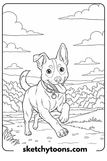 Realistic Puppy Running