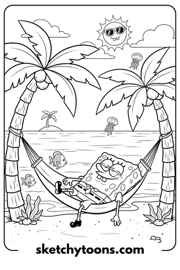 SpongeBob coloring pages 47 Relaxing SpongeBob