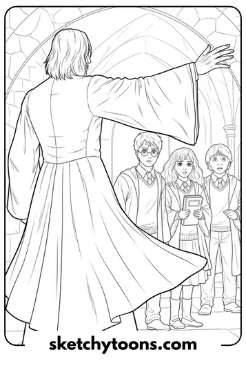 Snape Protecting the Trio