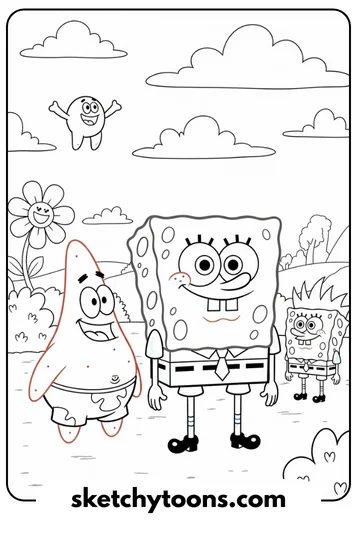 SpongeBob coloring pages 8 SpongeBob Gary coloring page
