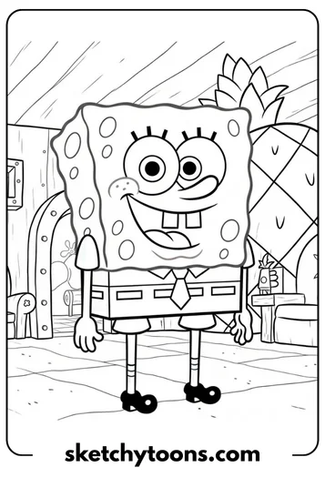 SpongeBob coloring pages 2 SpongeBob at Home