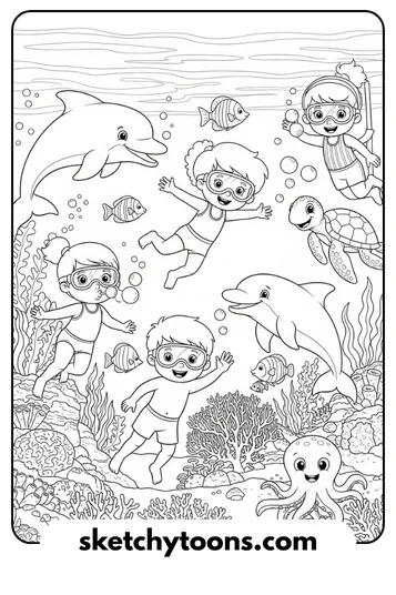 SpongeBob coloring pages 49 Underwater Swim
