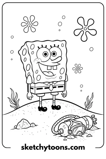 SpongeBob coloring pages 44 Winter SpongeBob