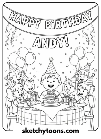 Toy-Story-Ausmalbilder 27 Andy's Birthday Party