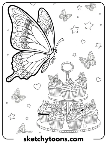 Butterfly Cupcake Time