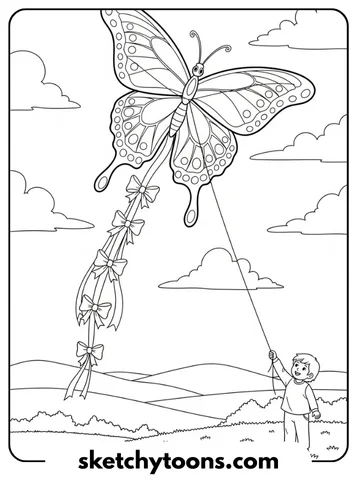Butterfly Kite Flying
