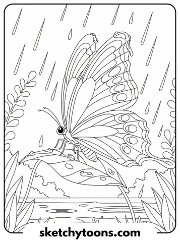 Butterfly Rainy Day