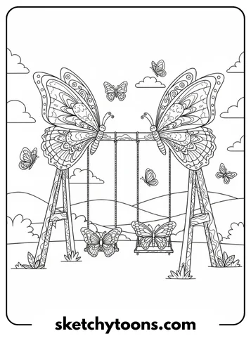 Butterfly Swing Set
