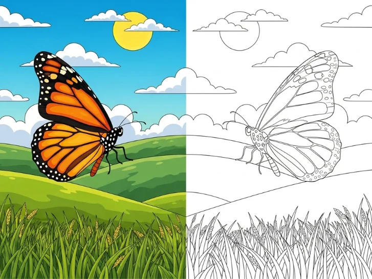 Butterfly coloring page