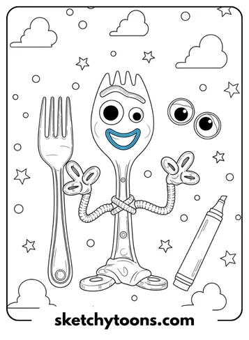 Toy-Story-Ausmalbilder 13 Forky Fun