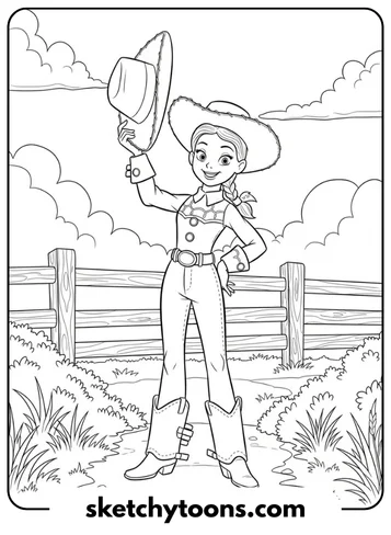 Toy-Story-Ausmalbilder 5 Jessie the Cowgirl