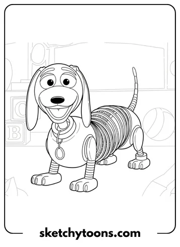 Toy-Story-Ausmalbilder 7 Slinky Dog Stretch